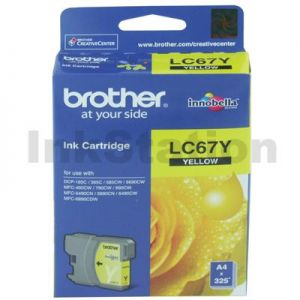 Genuine Brother LC-67Y Yellow Ink Cartridge - 325 pages