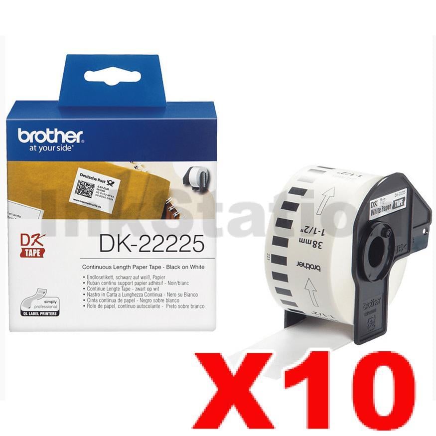 Rouleau de Papier Continu Brother DK-22225 Blanc Noir/Blanc