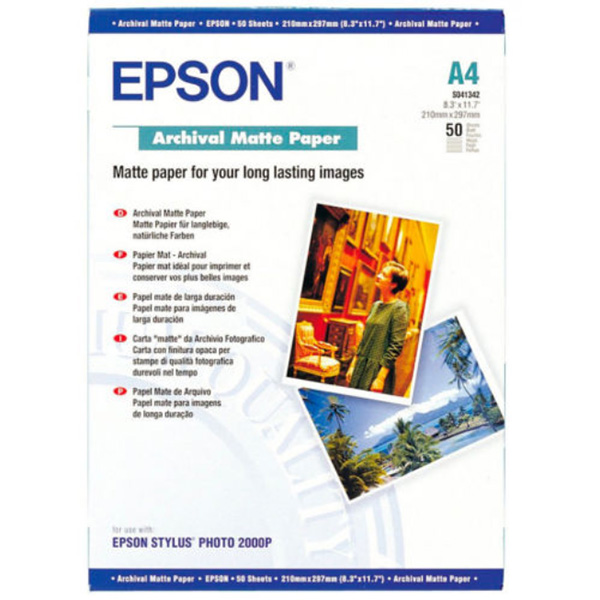 Epson S041342 Genuine Archival Matte Paper 189gsm A4 - 50 sheets ...