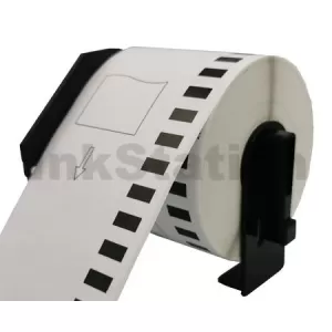 Compatible Brother DK-22251 Black & Red Text on White Continuous Label Roll 62mm x 15.24m