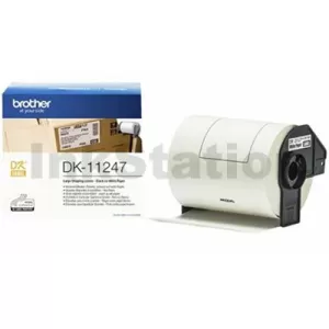 Genuine Brother DK-11247 Black Text on White 103mm x 164mm Die-Cut Paper Label Roll - 180 labels per roll