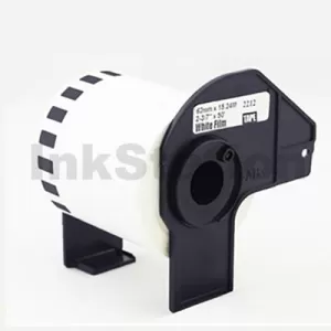 Compatible Brother DK-22212 Black Text on White Continuous Film Label Roll 62mm x 15.24m