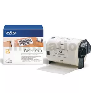 Genuine Brother DK-11240 Black Text on White 102mm x 51mm Die-Cut Paper Label Roll - 600 labels per roll