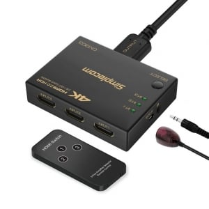 3 Way HDMI 2.0 Switch 3 In 1 Out Splitter HDCP 2.0 4K 60Hz HDR CM303