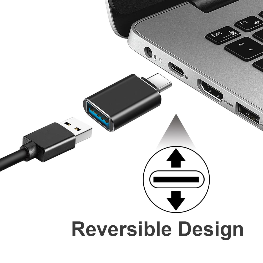 USB-C to USB-A Adapter OTG Converter for Charging & Data Sync 5Gbps ...