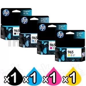 4 Pack HP 965 Genuine Inkjet Cartridge Combo 3JA80AA - 3JA77AA [1BK,1C,1M,1Y]