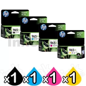 4 Pack HP 965XL Genuine High Yield Inkjet Cartridge Combo 3JA81AA - 3JA84AA [1BK,1C,1M,1Y]