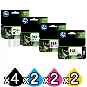 10 Pack HP 965XL Genuine High Yield Inkjet Cartridge Combo 3JA81AA - 3JA84AA [4BK,2C,2M,2Y]