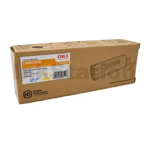 Genuine OKI MC862 Yellow Toner - 10,000 pages (44643025)