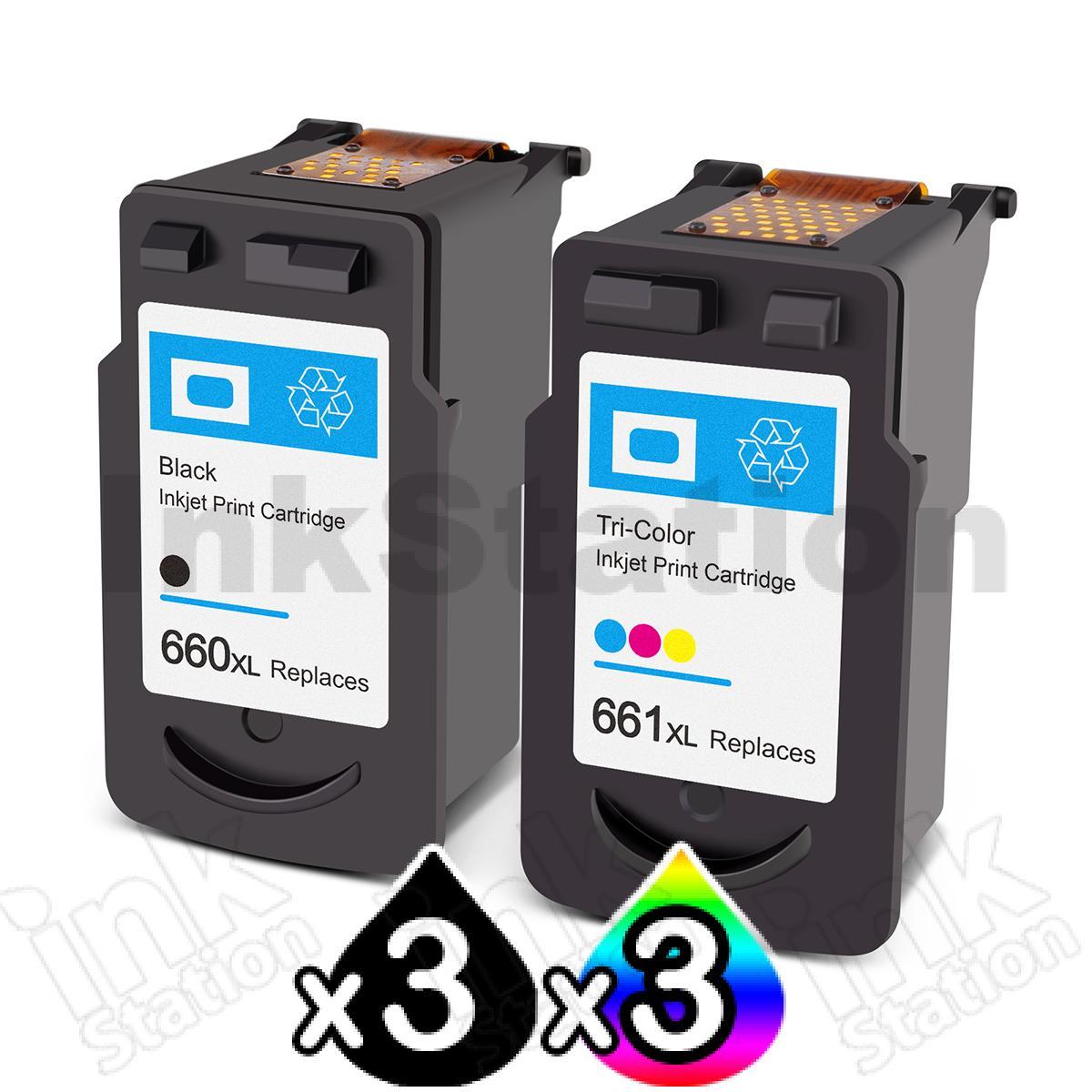 Canon 6Pack PG660XL CL661XL Compatible High Yield Ink Cartridges
