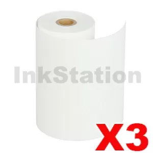 3 Rolls Compatible Brother RD-M01C5 Black Text on White Paper Roll Continuous 102mm x 29.3m