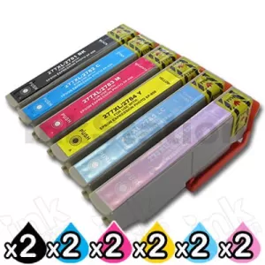 12 Pack Compatible for Epson 277XL High Yield Inkjet Cartridges [2BK,2C,2M,2Y,2LC,2LM]