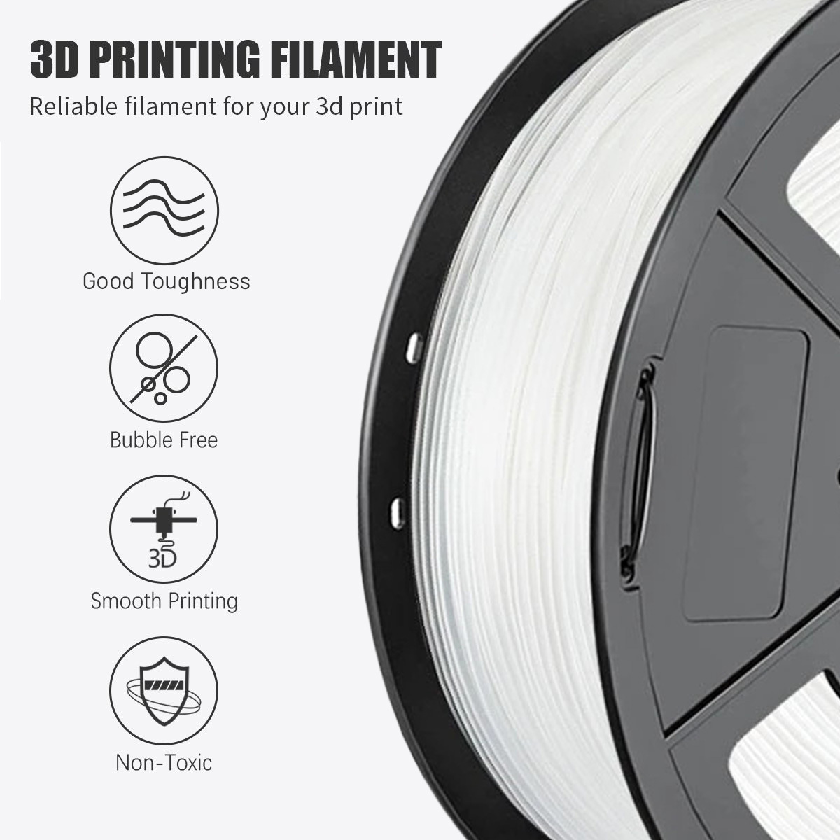 1 x PA(Nylon) 3D Filament 1.75mm Transparent 1KG InkStation