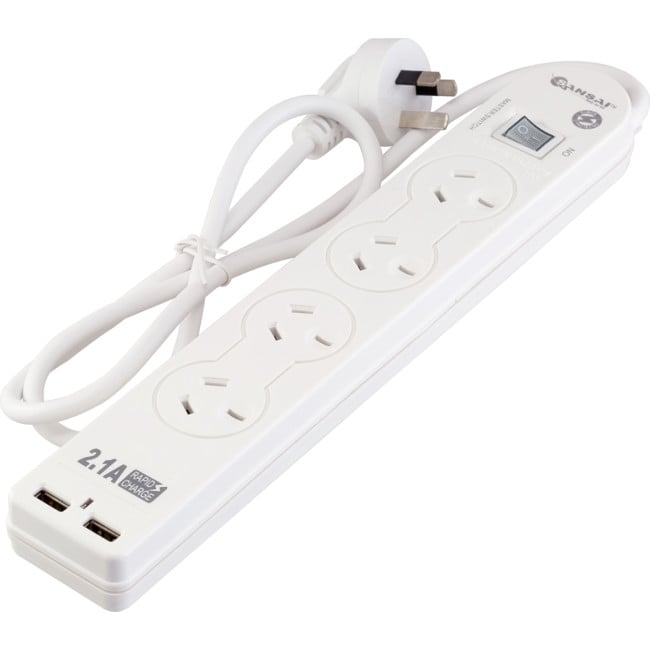 Sansai 8 Outlet Surge Protected Power Board With 3x Usb A And 1x Usb C Charging Ports Pad 8088 2096