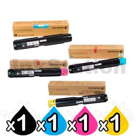 Fuji Xerox 4 Pack Genuine DocuCentre IV C2260, C2263, C2265 Toner ...