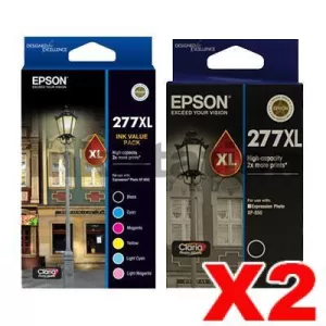 14 Pack Epson 277XL (C13T278892+C13T278192) Genuine High Yield Inkjet Cartridges [4BK,2C,2M,2Y,2LC,2LM]