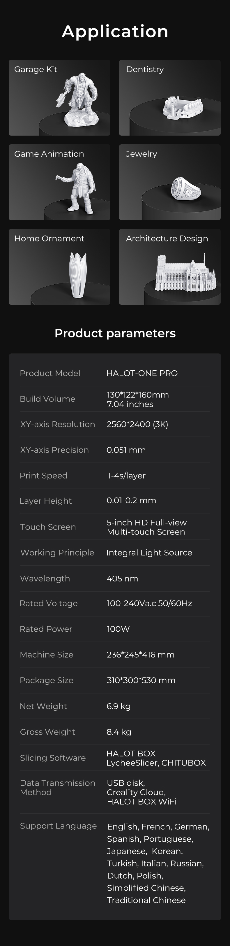 Creality Halot One Pro- 7.04 inches/3K Mono