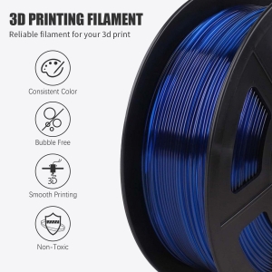 PLA 1.75mm Filament – Transparent Blue – 1kg