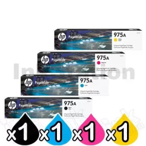 4 Pack HP 975A Genuine Inkjet Combo L0R88AA - L0R97AA [1BK,1C,1M,1Y]