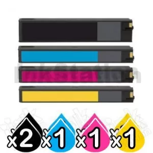 5 Pack HP 975X Compatible High Yield Inkjet Combo L0S00AA - L0S09AA [2BK,1C,1M,1Y]