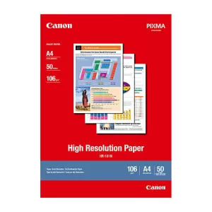 Canon HR-101NA450 Genuine High Resolution Paper HR-101 106gsm A4 - 50 Sheets
