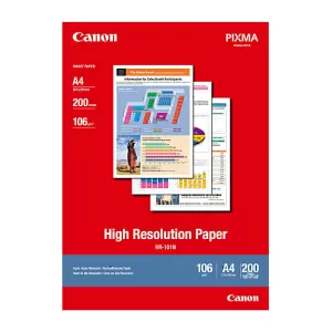 Canon HR-101N Genuine High Resolution Paper HR-101 106gsm A4 - 200 Sheets