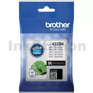 Genuine Brother LC-432BK Black Ink Cartridge - 550 pages