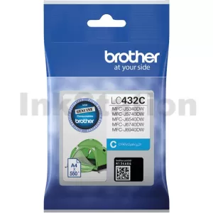 Genuine Brother LC-432C Cyan Ink Cartridge - 550 pages