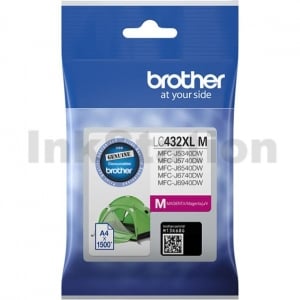 Genuine Brother LC-432XLM Magenta High Yield Ink Cartridge - 1,500 pages