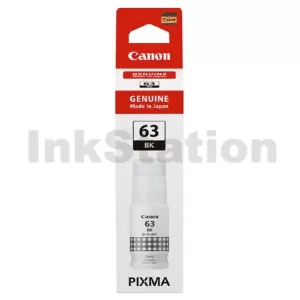 Genuine Canon GI63BK Black Ink Bottle - 3,700 pages