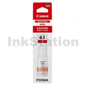 Genuine Canon GI63R Red Ink Bottle - 8,000 pages