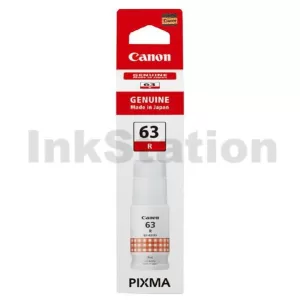 Genuine Canon GI63R Red Ink Bottle - 8,000 pages