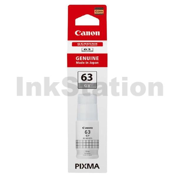Canon Genuine GI63GY Grey Ink Bottle - 8,000 pages - Ink Cartridges ...