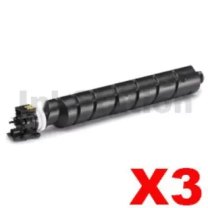3 x Non-Genuine alternative for TK-8519K Black Toner Cartridge suitable for Kyocera TASKalfa 5052CI 5053CI 6052CI 6053CI - 30,000 pages