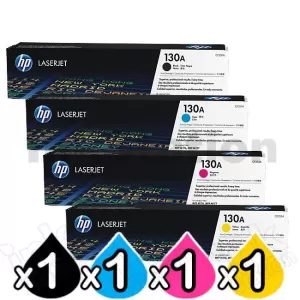 4 Pack HP CF350A-CF353A (130A) Genuine Toner Cartridges [1BK,1C,1M,1Y]