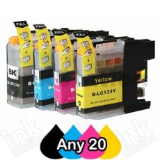 Any 20 Pack Compatible Brother LC-133 Ink Cartridges