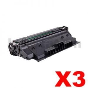 3 x HP CF214A (14A) Compatible Black Toner Cartridge - 10,000 Pages