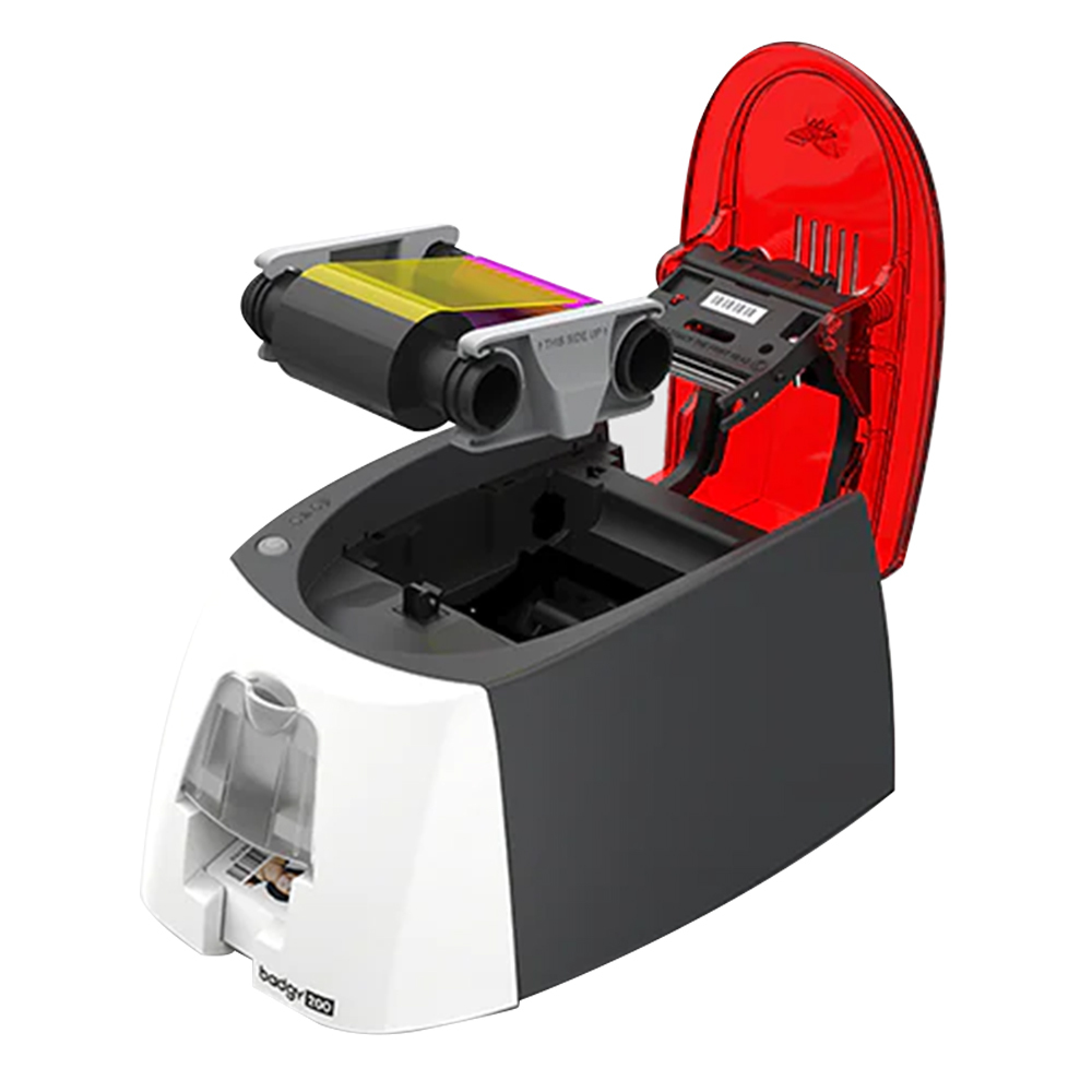 Evolis Badgy 200 Colour Plastic ID Card Printer Starter Package InkStation