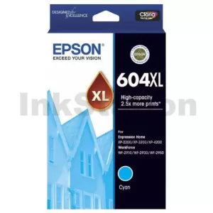 Epson 604XL (C13T10H292) Genuine Cyan High Yield Inkjet Cartridge - 350 pages