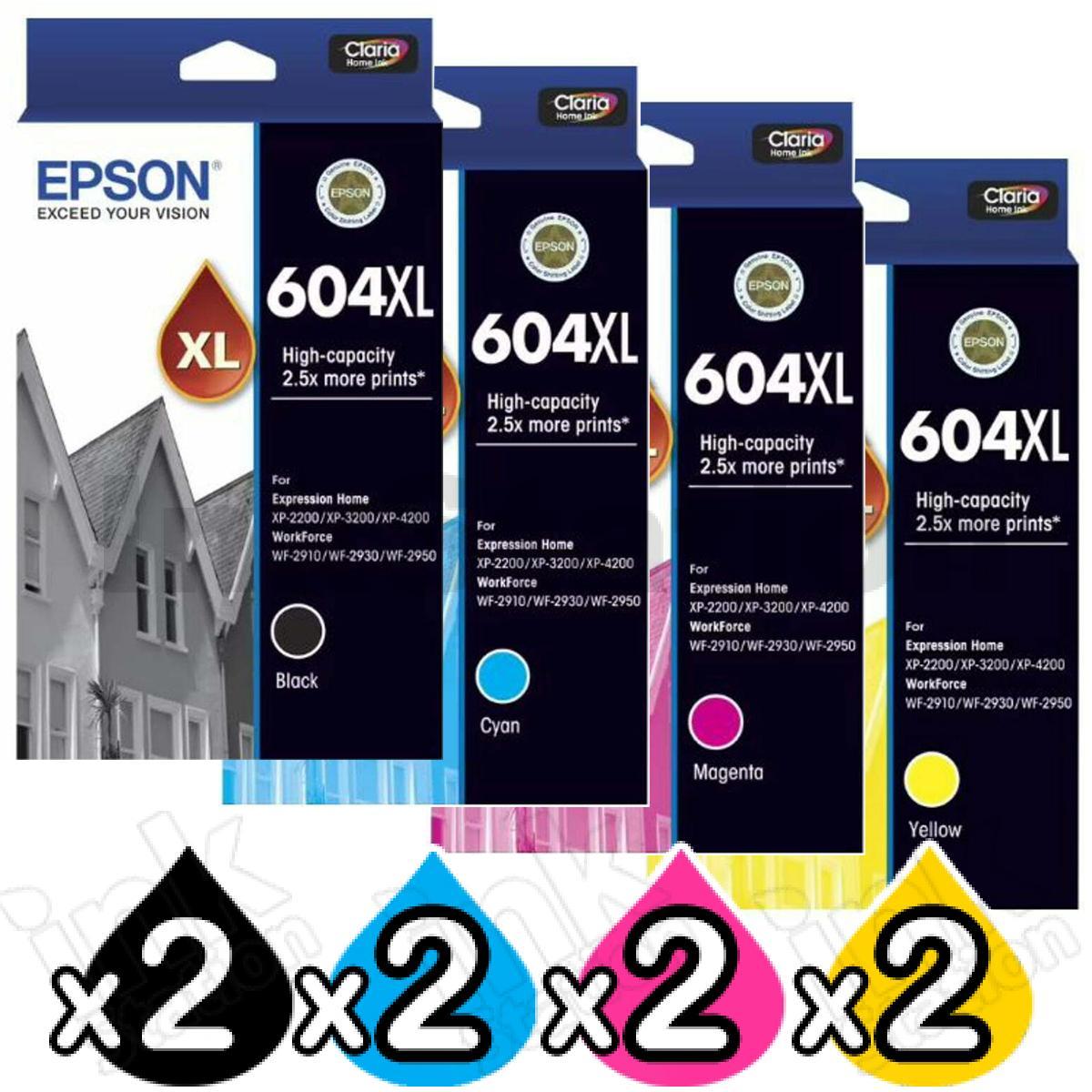 Epson 3 X 604xl C13t10h192 Genuine Black High Yield Inkjet Cartridge 500 Pages Ink 6861