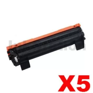 5 x Compatible Fuji Xerox DocuPrint P115b,P115w,M115w,M115fw Black Toner - 1,000 pages (CT202137)