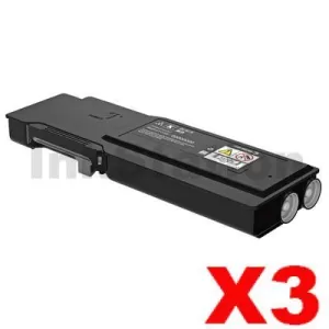 3 x Fuji Xerox DocuPrint CP405D, CM405DF Compatible Black Toner Cartridge - 11,000 pages (CT202033)