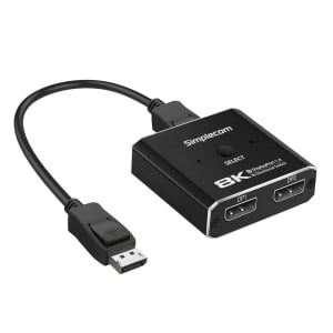 Simplecom Bi-Directional 2 Way DisplayPort Switch Selector DP 1.4 8K - CM202