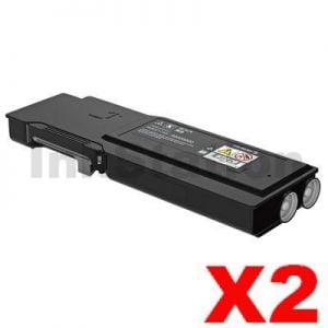 2 x Fuji Xerox DocuPrint CP405D, CM405DF Compatible Black Toner Cartridge - 11,000 pages (CT202033)