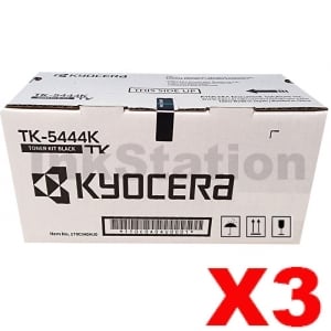 3 x Genuine Kyocera TK-5444K Black Toner Cartridge ECOSYS PA2100, MA2100 - 2,800 pages