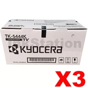 3 x Genuine Kyocera TK-5444K Black Toner Cartridge ECOSYS PA2100, MA2100 - 2,800 pages