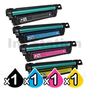 4 Pack HP CE340A-CE343A (651A) Compatible Toner Cartridges [1BK,1C,1M,1Y]