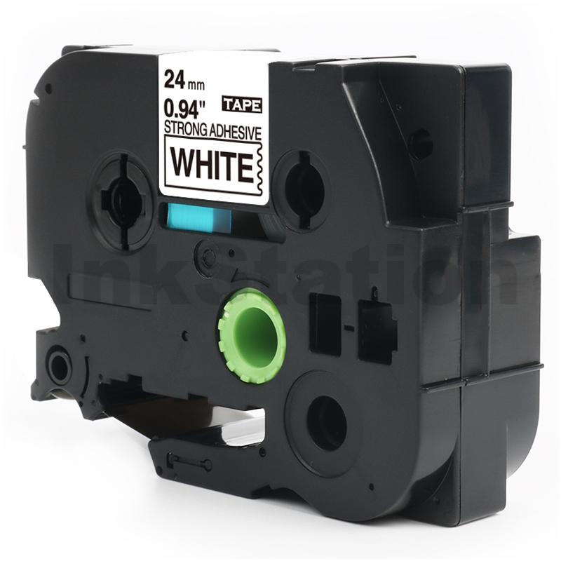 Brother TZeS251 Compatible 24mm Black Text on White Strong Adhesive