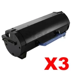 3 x Dell B2360D, B2360DN, B3460DN, B3465DNF Compatible Toner Cartridge - 8,500 pages