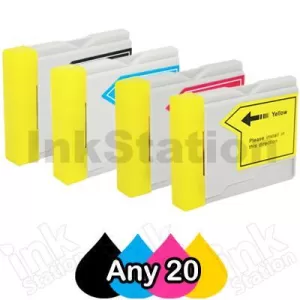 Any 20 Compatible Brother LC-57  Ink Combo High Capacity